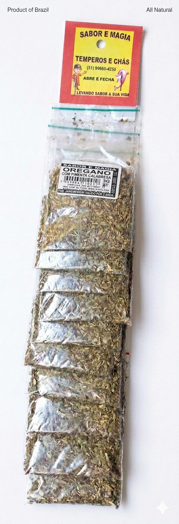 ORÉGANO PERUANO COM PIMENTA CALABRESA 